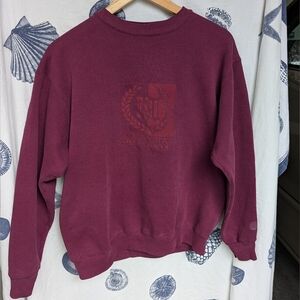 Vintage FSU Embossed Sweatshirt Maroon Size Medium